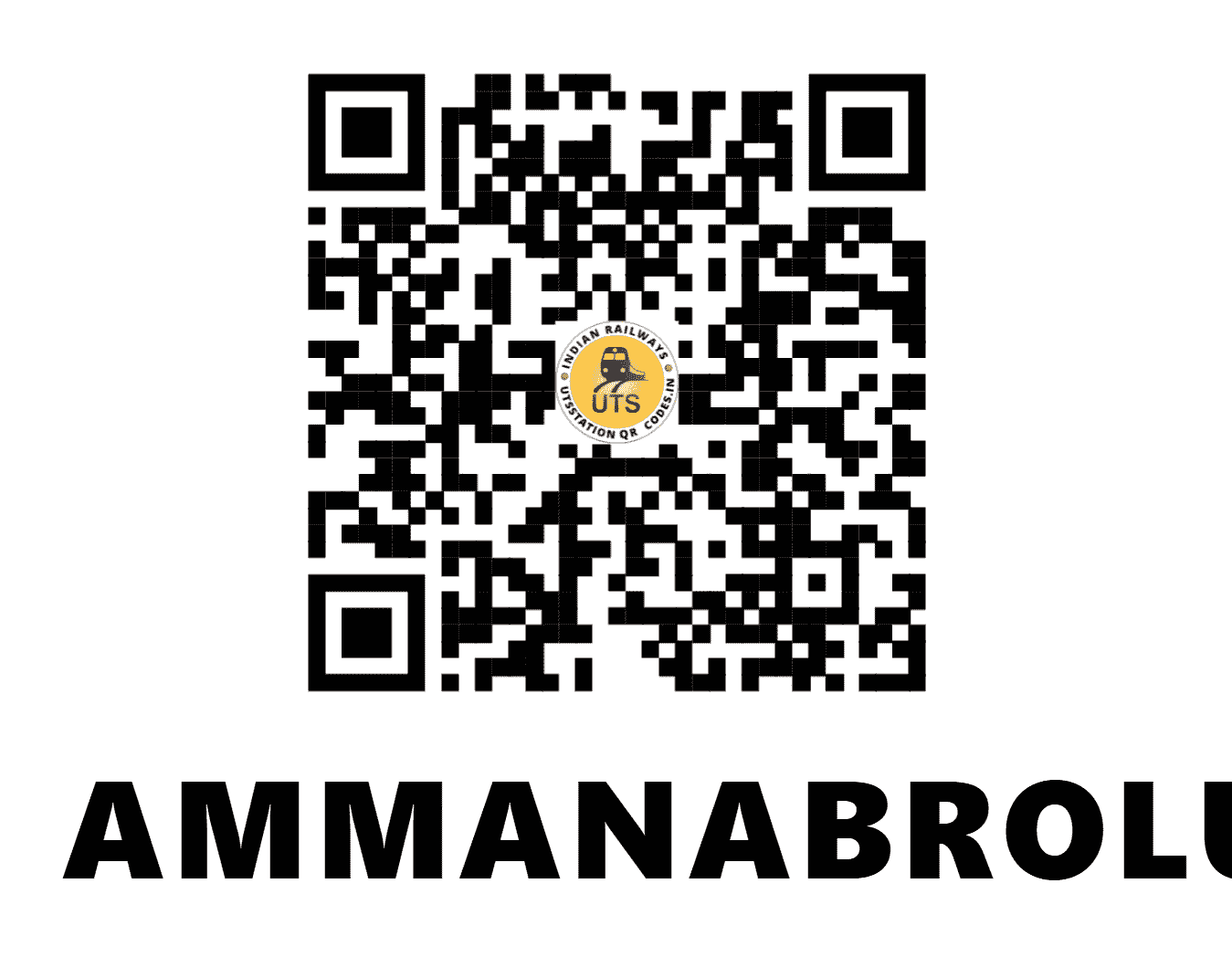 UTS QR Code for AMMANABROLU - ANB - SC (ANDHRA PRADESH)